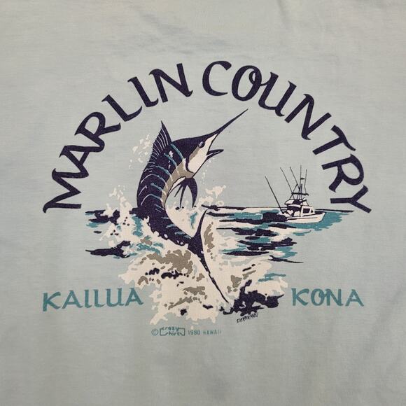 Vintage 80s Kailua Kona Marlin Country Crazy-Shirts Shirt XL 24x28 USA - Picture 2 of 16